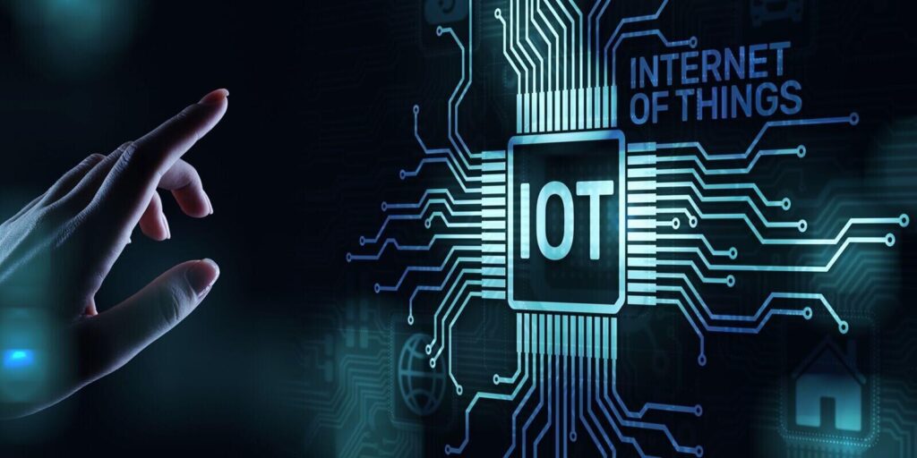 iot digital transformation Modern Technology concept on virtual screen