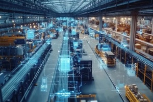 modern factory, communication network