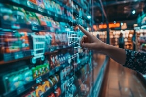 Person Using IOT in Retail for Inventory Management